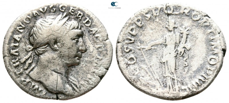 Trajan AD 98-117. Rome
Denarius AR

18mm., 2,42g.



nearly very fine