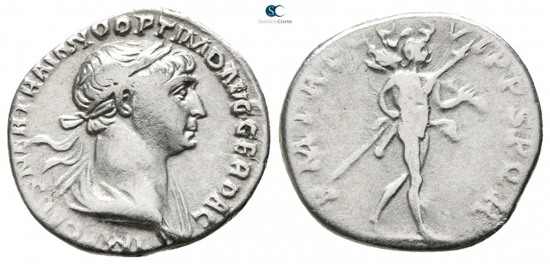 Trajan AD 98-117. Rome
Denarius AR

17mm., 3,09g.



nearly very fine