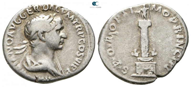 Trajan AD 98-117. Rome
Denarius AR

18mm., 2,70g.



very fine