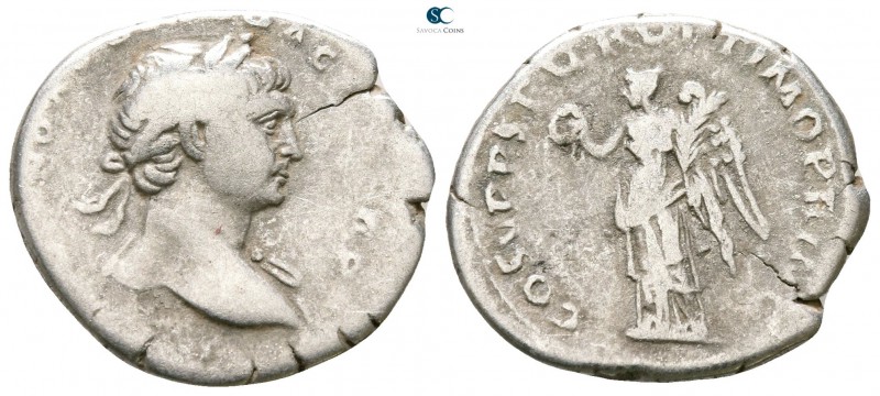 Trajan AD 98-117. Rome
Denarius AR

19mm., 2,91g.



nearly very fine