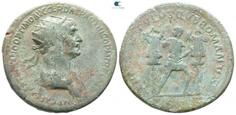 Trajan AD 98-117. Rome
Dupondius Æ

26mm., 11,27g.



nearly very fine