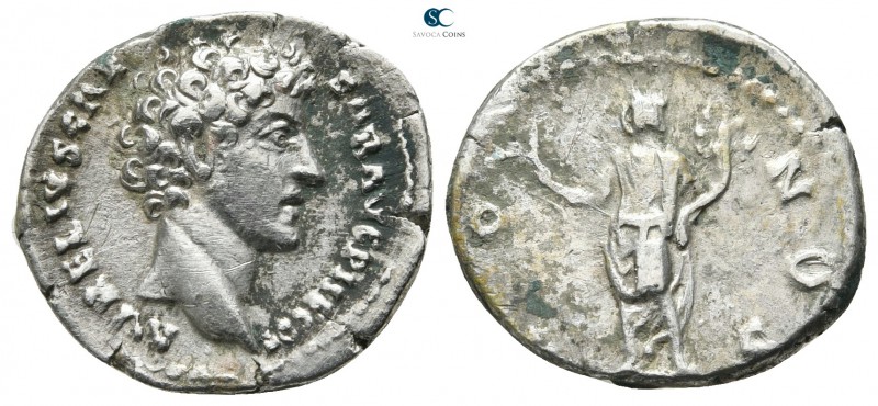 Marcus Aurelius as Caesar AD 139-161. Rome
Denarius AR

17mm., 2,97g.



...
