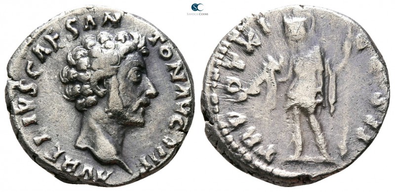Marcus Aurelius as Caesar AD 139-161. Rome
Denarius AR

17mm., 3,52g.



...