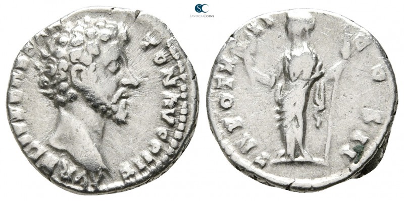 Marcus Aurelius as Caesar AD 139-161. Rome
Denarius AR

15mm., 3,24g.



...