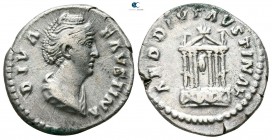 Diva Faustina I AD 140-141. Rome. Denarius AR