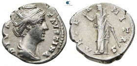 Diva Faustina I Died AD 140-141. Rome. Denarius AR