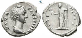 Diva Faustina I Died AD 140/141. Rome. Denarius AR