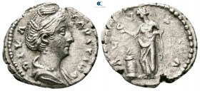 Diva Faustina I Died AD 140/141. Rome. Denarius AR