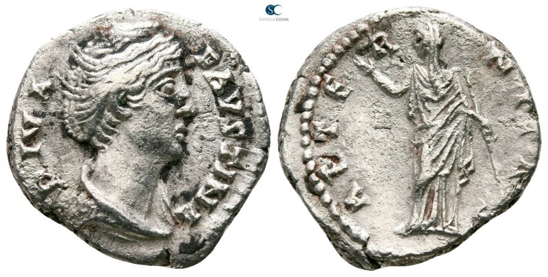 Diva Faustina I Died AD 140/141. Rome
Denarius AR

15mm., 3,27g.



very ...