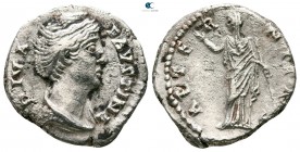 Diva Faustina I Died AD 140/141. Rome. Denarius AR