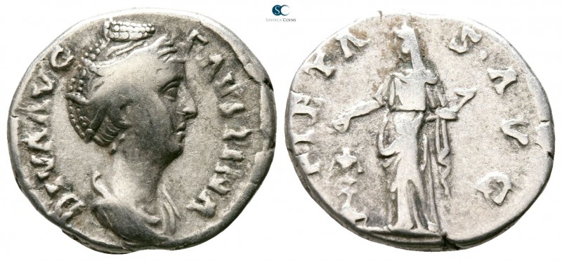 Diva Faustina I AD 140-141. Rome
Denarius AR

15mm., 3,17g.



very fine