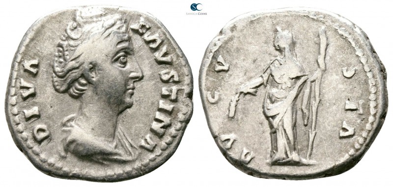 Diva Faustina I AD 140-141. Rome
Denarius AR

15mm., 3,33g.



very fine