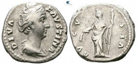 Diva Faustina I AD 140-141. Rome. Denarius AR