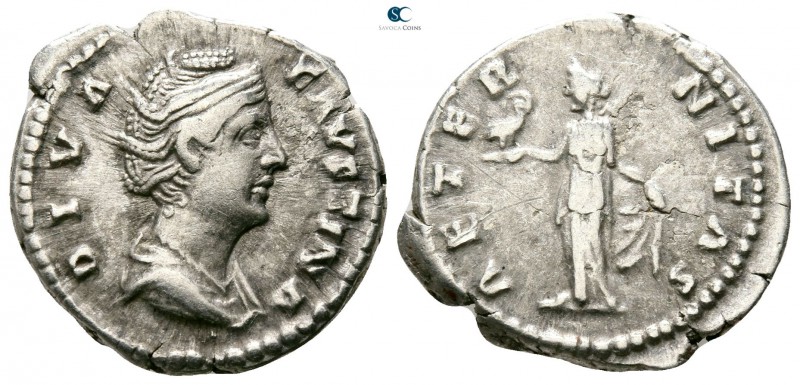 Diva Faustina I AD 140-141. Rome
Denarius AR

15mm., 3,31g.



very fine