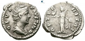 Diva Faustina I AD 140-141. Rome. Denarius AR