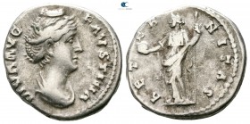 Diva Faustina I AD 140-141. Rome. Denarius AR