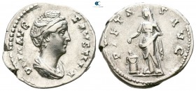 Diva Faustina I AD 140-141. Rome. Denarius AR