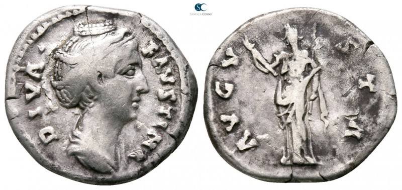 Diva Faustina I Died AD 140/1. Rome
Denarius AR

15mm., 2,81g.



nearly ...