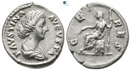 Faustina II AD 147-175. Rome. Denarius AR