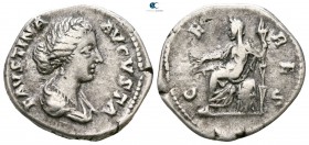 Faustina II AD 147-175. Rome. Denarius AR