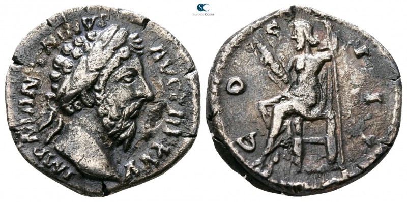Marcus Aurelius AD 161-180. Rome
Denarius AR

17mm., 2,94g.



very fine