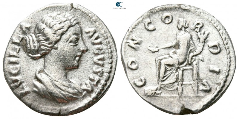 Lucilla AD 164-169. Rome
Denarius AR

17mm., 3,31g.



very fine