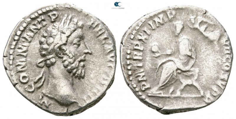 Commodus AD 180-192. Rome
Denarius AR

17mm., 2,80g.



very fine