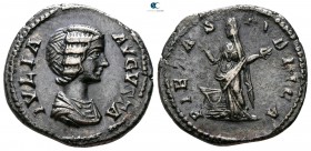 Julia Domna, wife of Septimius Severus AD 193-217. Rome. Denarius AR