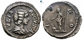 Julia Domna, wife of Septimius Severus AD 193-217. Rome. Denarius AR