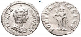 Julia Domna, wife of Septimius Severus AD 193-217. Rome. Denarius AR