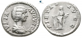 Julia Domna, wife of Septimius Severus AD 193-217. Rome. Denarius AR