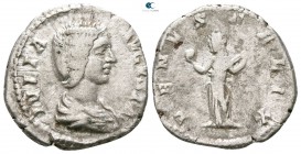 Julia Domna, wife of Septimius Severus AD 193-217. Rome. Denarius AR