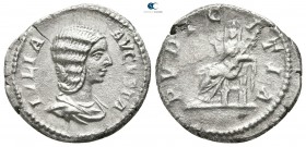 Julia Domna, wife of Septimius Severus AD 193-217. Rome. Denarius AR