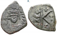 circa AD 500-600. Uncertain Emperor (Maurice Tiberius ?). Uncertain mint or Constantinople. Half follis Æ