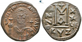 Justinian I AD 527-565. Cyzicus. Follis Æ