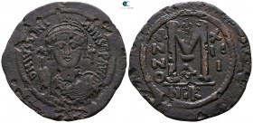 Justinian I AD 527-565. Dated RY 13=AD 539/40. Nikomedia. Follis Æ