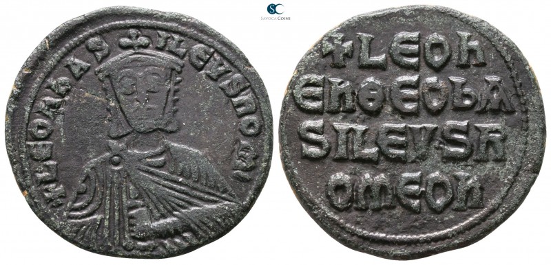 Leo VI the Wise. AD 886-912. Constantinople
Follis Æ

23mm., 6,75g.



ve...