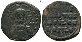 Attributed to Basil II and Constantine VIII AD 976-1028. Constantinople. Anonymous follis Æ