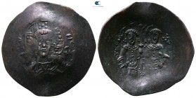Alexius III Angelus-Comnenus AD 1195-1203. Constantinople. Billon Trachy