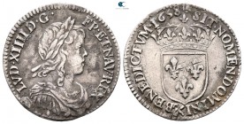 France. Louis XIV  AD 1643-1715. 1/12 Ecu 1658