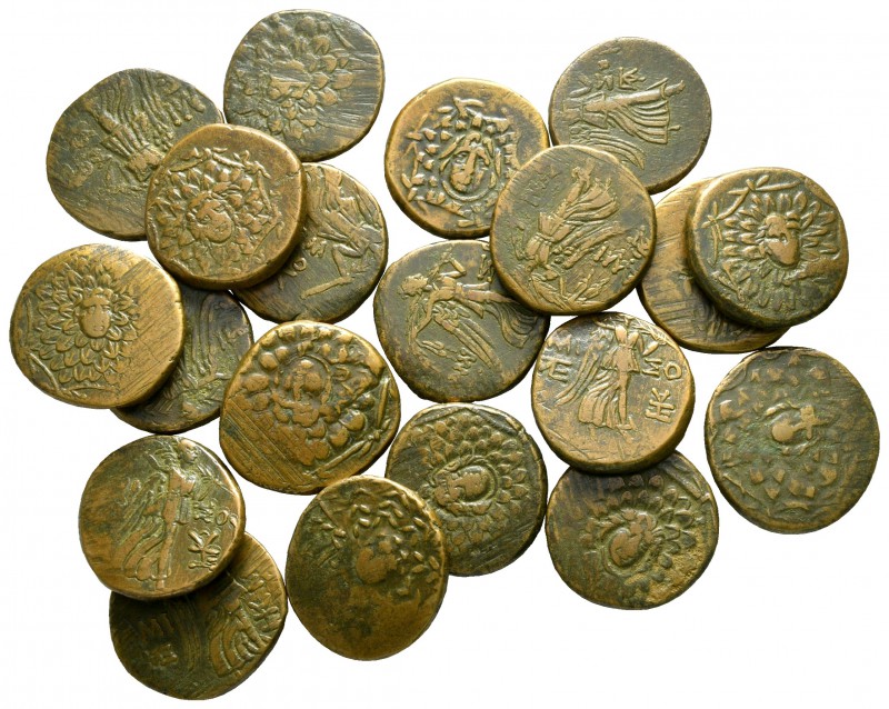 Lot of ca. 20 greek bronze coins / SOLD AS SEEN, NO RETURN!

very fine