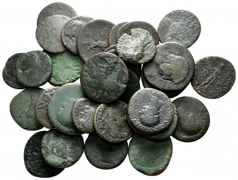 Lot of ca. 32 roman bronze coins / SOLD AS SEEN, NO RETURN!

fine