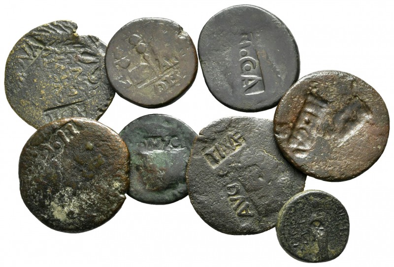 Lot of ca. 8 roman countermarked bronze coins / SOLD AS SEEN, NO RETURN!

fine