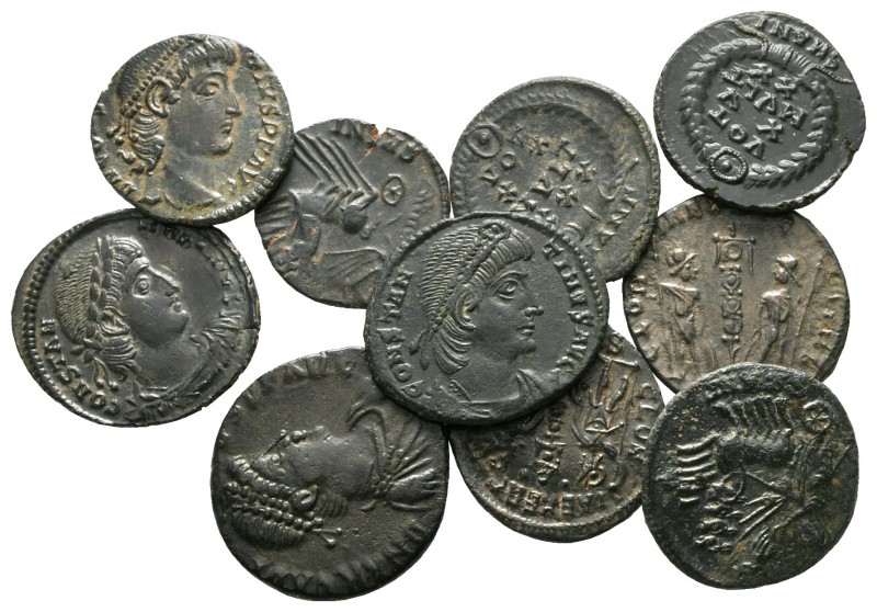 Lot of ca. 10 roman bronze coins / SOLD AS SEEN, NO RETURN!

good very fine