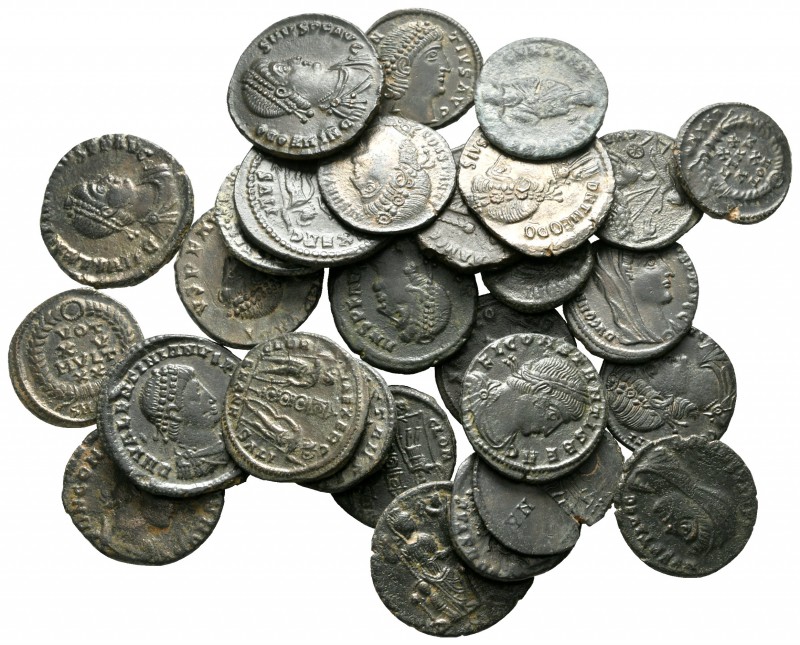 Lot of ca. 30 roman bronze coins / SOLD AS SEEN, NO RETURN!

very fine