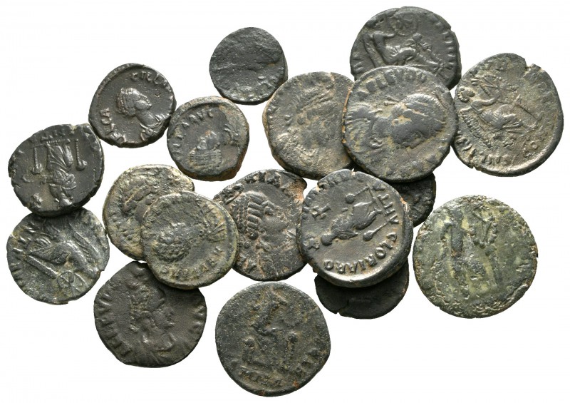 Lot of ca. 18 roman bronze coins / SOLD AS SEEN, NO RETURN!

very fine
