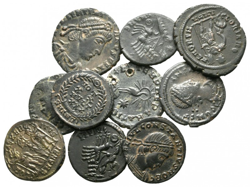 Lot of ca. 10 roman bronze coins / SOLD AS SEEN, NO RETURN!

very fine