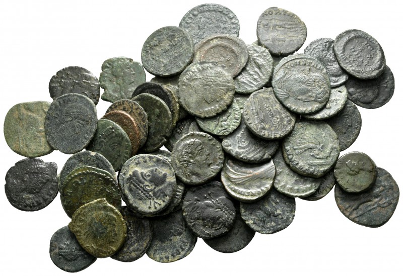 Lot of ca. 60 roman bronze coins / SOLD AS SEEN, NO RETURN!

nearly very fine