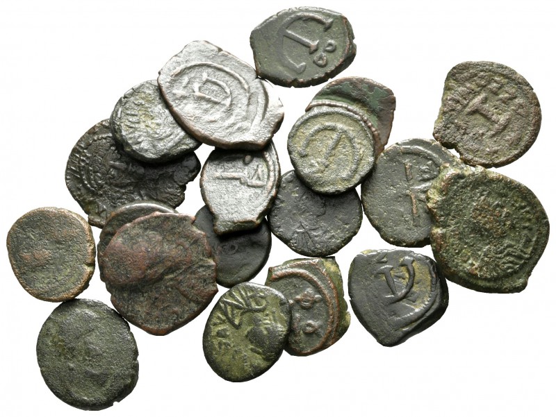 Lot of ca. 20 byzantine bronze coins / SOLD AS SEEN, NO RETURN!

nearly very f...