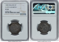 Elizabeth I 6 Pence 1580 VF30 NGC, Tower mint, Latin cross mm, Fifth Issue, S-2572. HID09801242017 © 2023 Heritage Auctions | All Rights Reserved